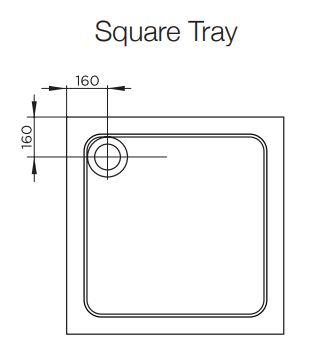 Aquadart 1000 x 1000mm Square Shower Tray