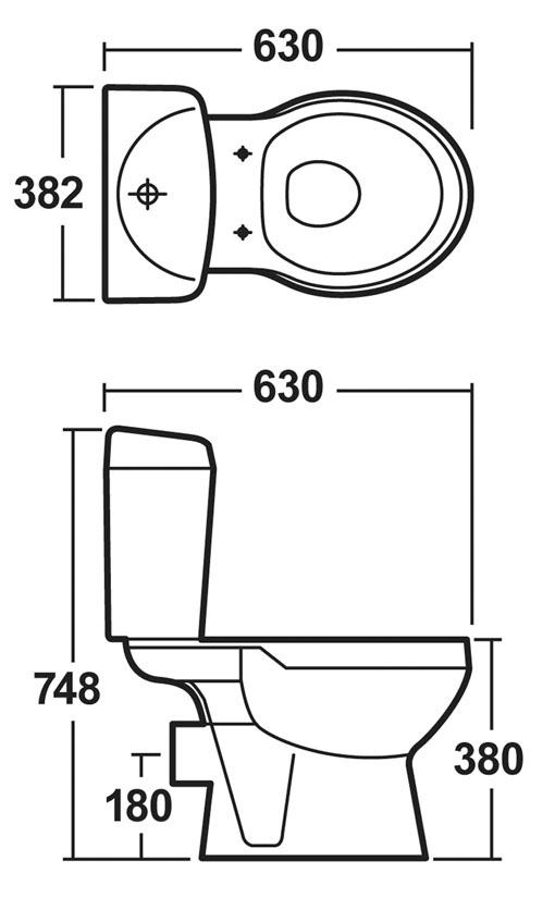 Premier Melbourne Toilet Pan & Cistern