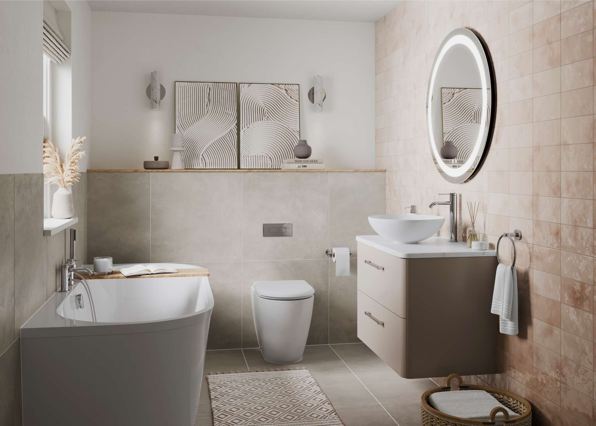 Britton Camberwell Beige - Natural Spa Set Lifestyle