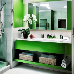 Green Upcycled Bathroom