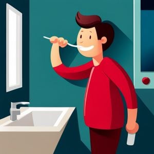 Bushing teeth in a vanity unit