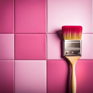 Pink Tiles in Bathroom