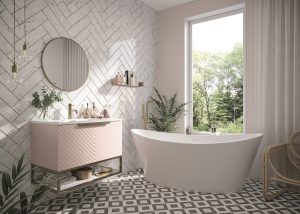 Chevron Pink Bathroom