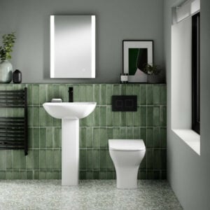 Nuie Ava Back To Wall Rimless Pan and Seat