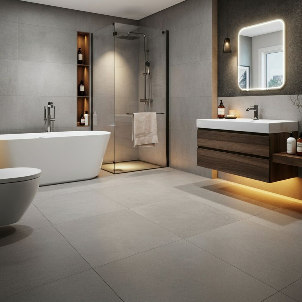 Heated Bathroom Floor