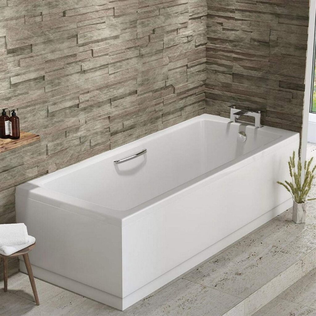 42.0127 Beaufort Rockall 1675 x 700mm Twin Grip Single Ended Bath