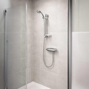 99EV01/215029 Aqualisa Aquarian Exposed Valve complete with an Aqualisa Chrome Turbo Spray Shower Head & Slide Rail Kit