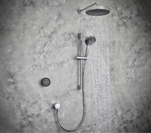 1.1981.005 Mira Platinum Rear Fed Dual Outlet Low Pressure Digital Shower