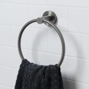Bristan Round Towel Ring in Gunmetal