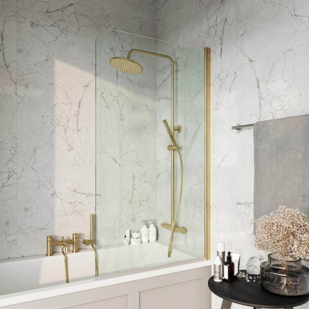 Brushed Brass Bath Screens