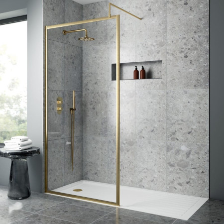 Brushed Brass Wetroom Panels