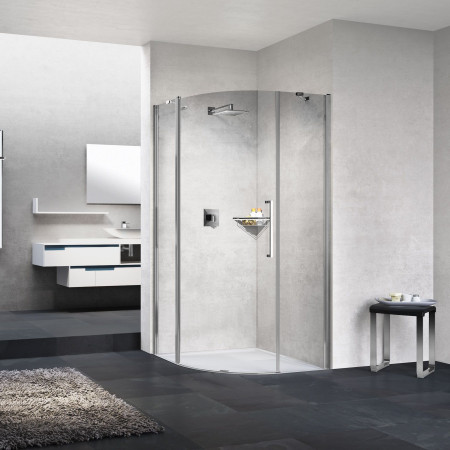 Novellini Young R1 Quadrant Solo Hinged + Inline Shower Enclosures