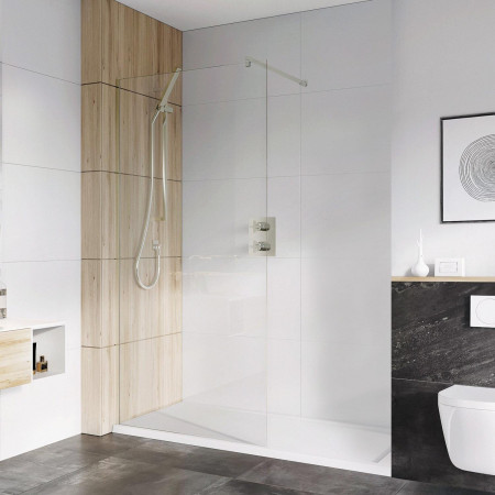 Roman Haven Brushed Nickel Wetroom Panels