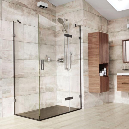 Roman Liberty Collection Hinged Shower Doors with In-Line Panels