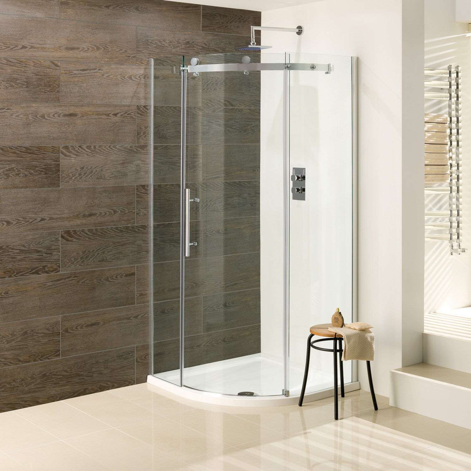 Vanguard Chrome 900mm Quadrant Shower Enclosure