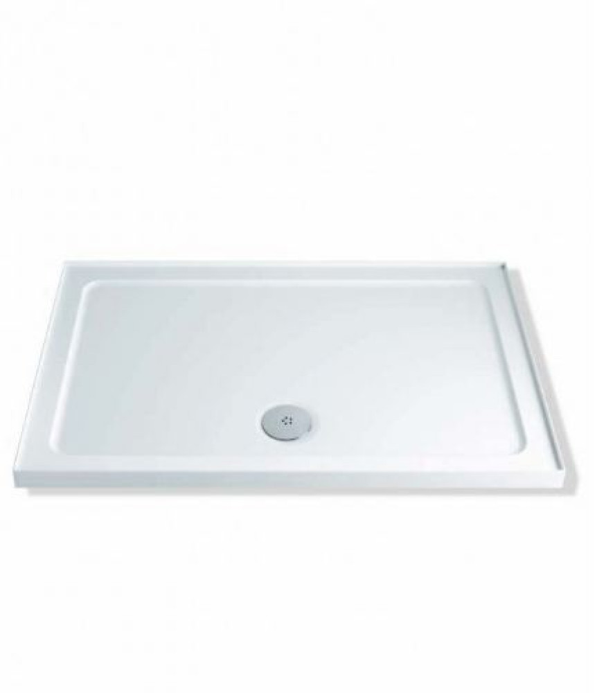 1000 x 760 Rectangular Shower Tray With Upstands Durastone Low Profile