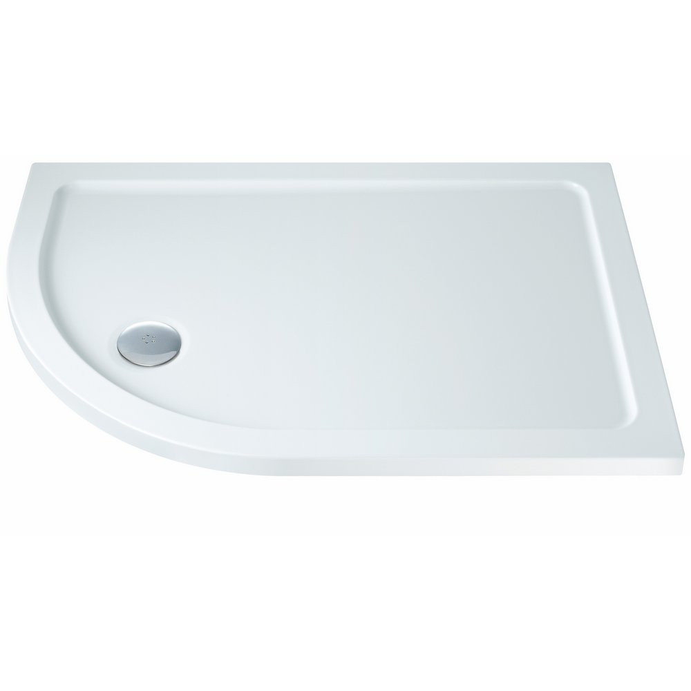 MX 1000 x 800mm Offset Quadrant Left Hand Durastone Shower Tray