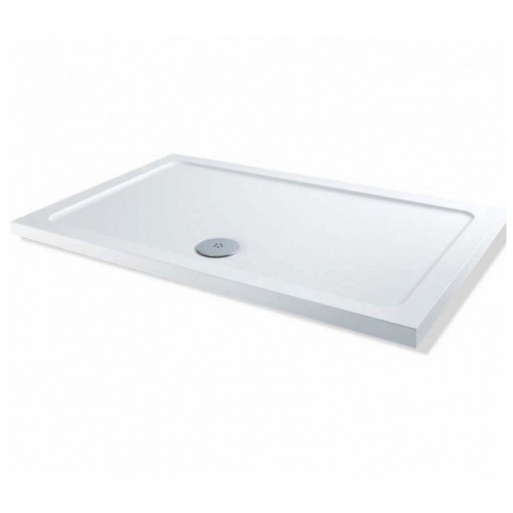 Lakes Low Profile 1200 x 760mm Rectangular Shower Tray & Fast Flow Waste (1)