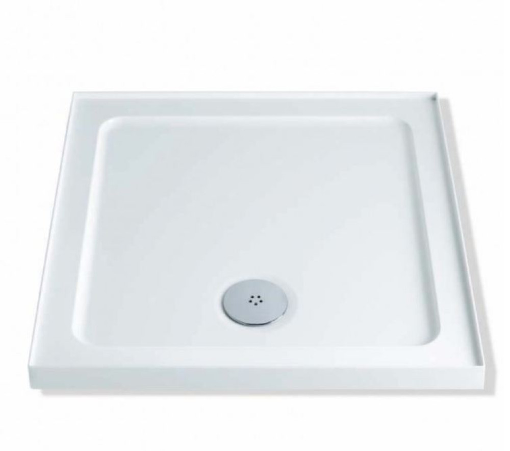 MX Durastone 760 Square Shower Tray With Upstands Low Profile Stone Resin | XF3