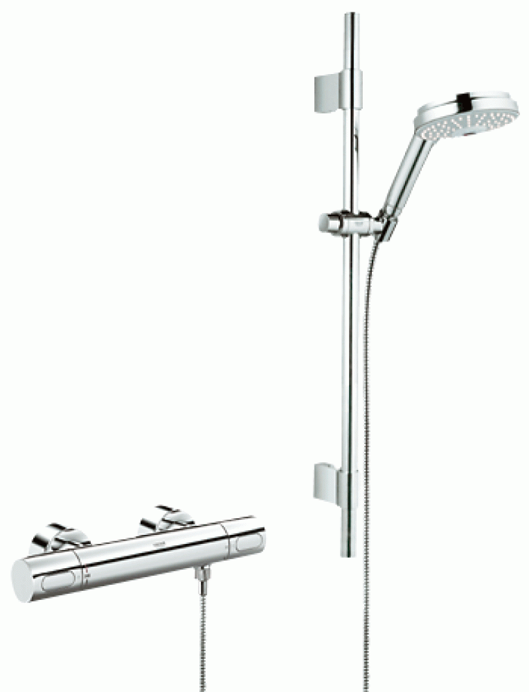 Grohe Grohtherm 3000 Cosmopolitan Exposed Thermostatic Mixer Shower-1