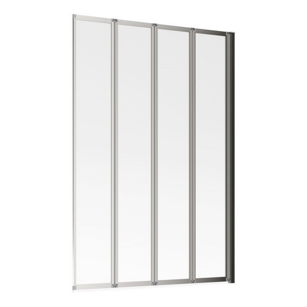 Ajax 1400mm Chrome Four Fold 4mm Bath Screen