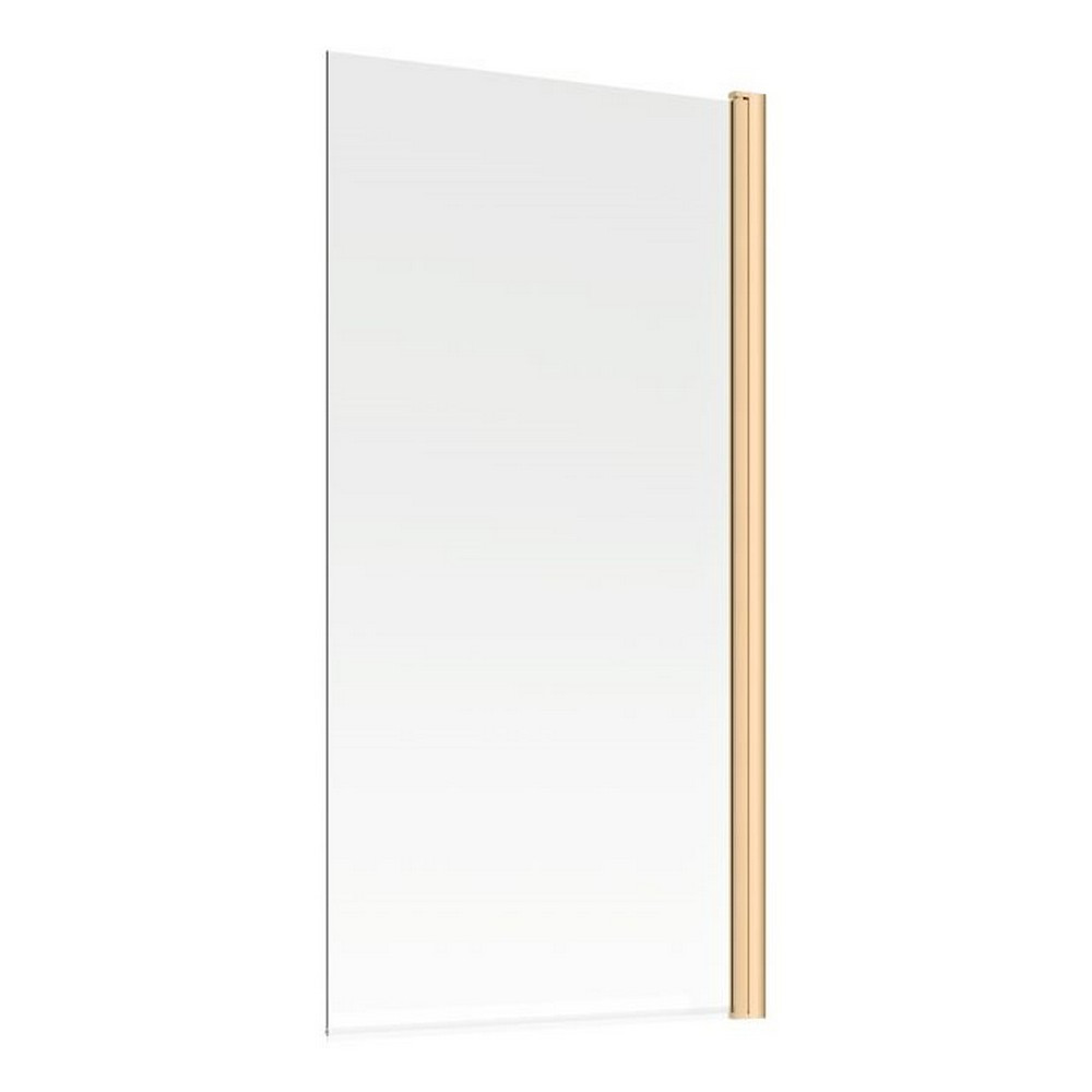 Ajax 1500mm Brushed Brass 6mm Single Straight Bath Screen