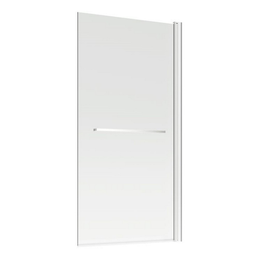Ajax 1500mm Chrome 6mm Single Straight Bath Screen with Rail