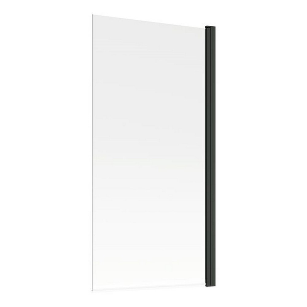 Ajax 1500mm Matt Black 6mm Single Straight Bath Screen