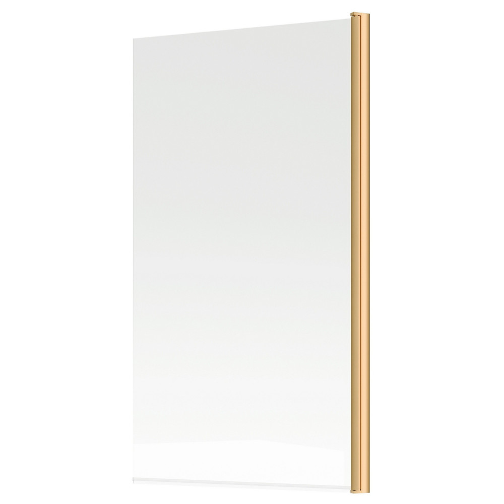 Ajax 6mm Brushed Brass 1400mm Square Bath Screen