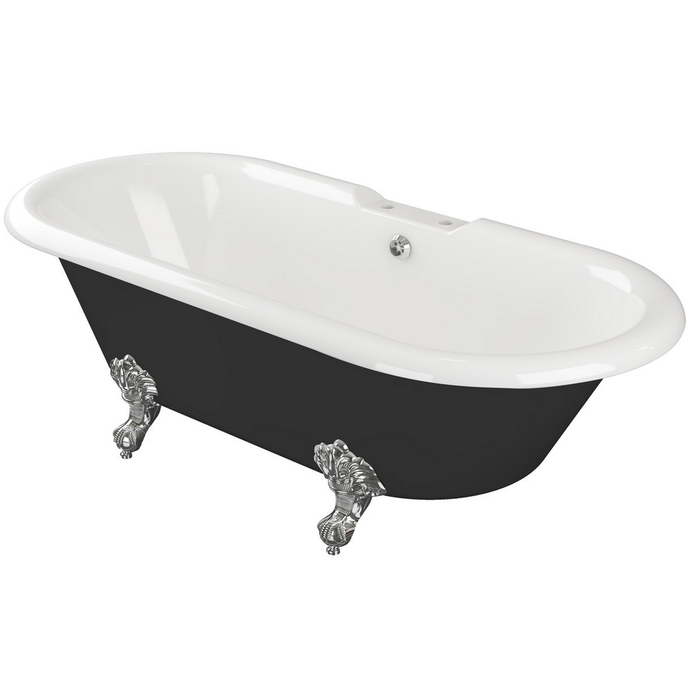 Ajax Anlaby 1690 x 740mm Black Freestanding Bath