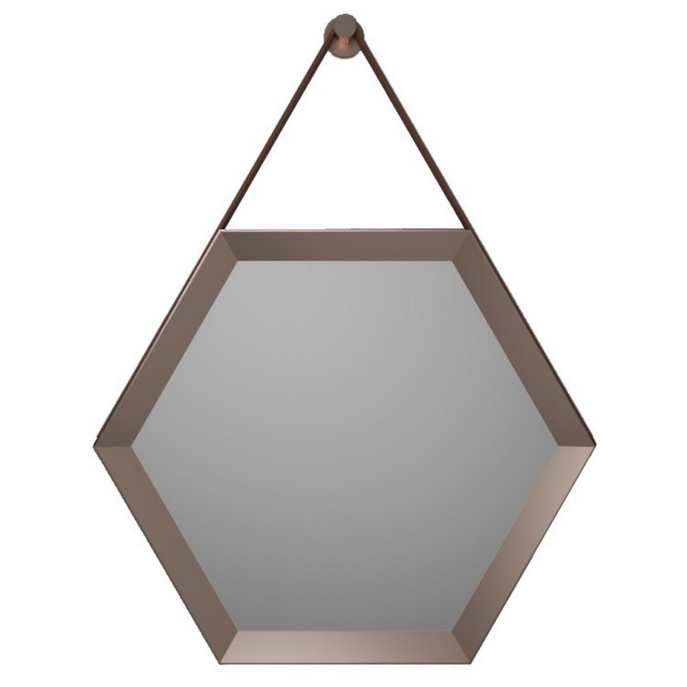 Ajax Barmouth 500mm Hexagonal Bronze Bathroom Mirror