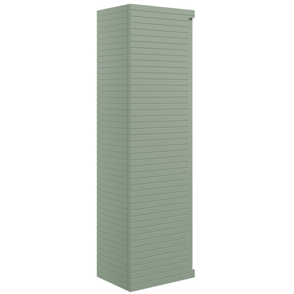 Ajax Barnoldby 350mm Wall Hung Matt Willow Green Tall Storage Unit