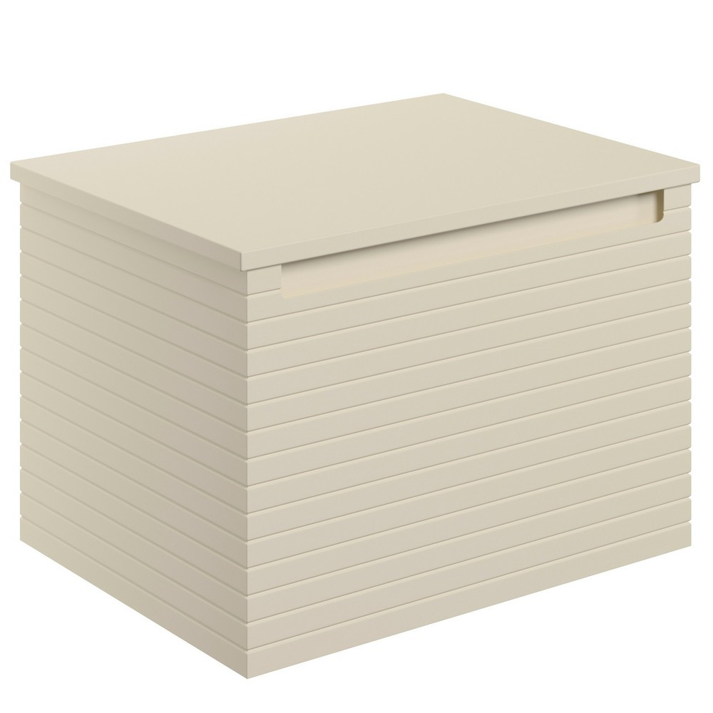 Ajax Barnoldby 615mm Wall Hung Matt Cotton Vanity Unit with Worktop