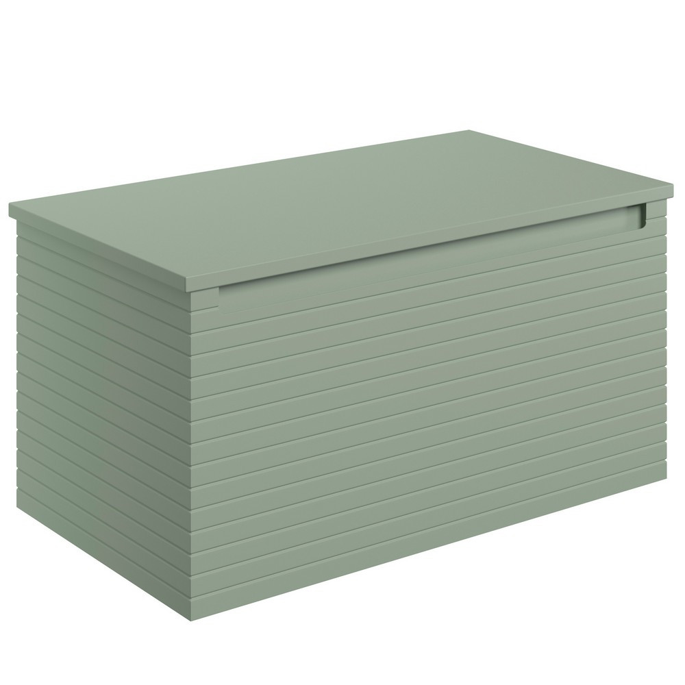 Ajax Barnoldby 800mm Wall Hung Matt Willow Green Vanity Unit with Worktop