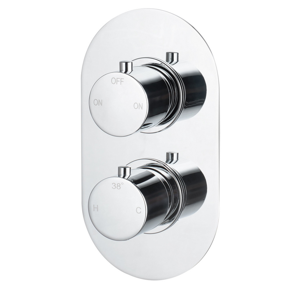 Ajax Barrow Chrome Thermostatic Two Outlet Twin Concealed Shower Valve (1)