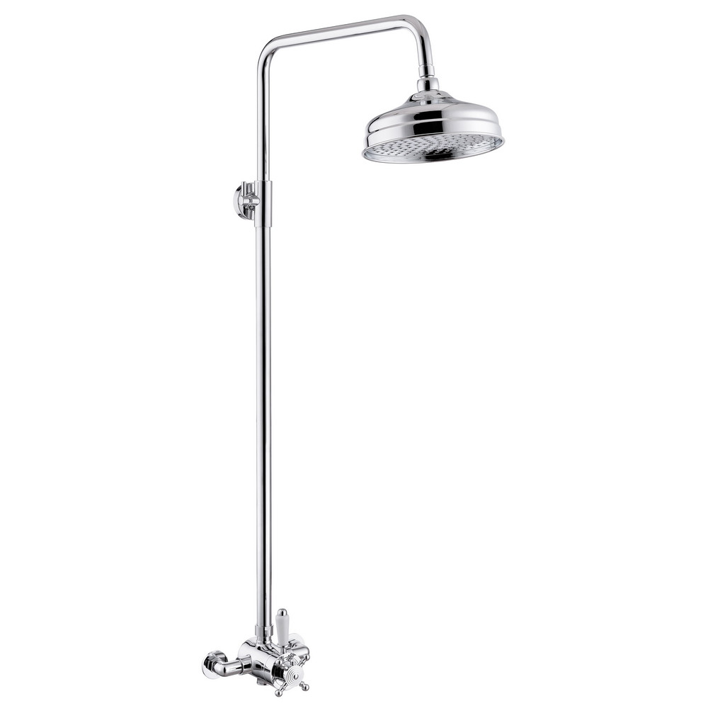 Ajax Beelsby Traditional Chrome Concentric Shower with Overhead