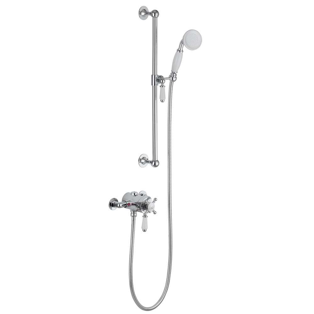 Ajax Beelsby Traditional Chrome Concentric Shower with Riser Kit