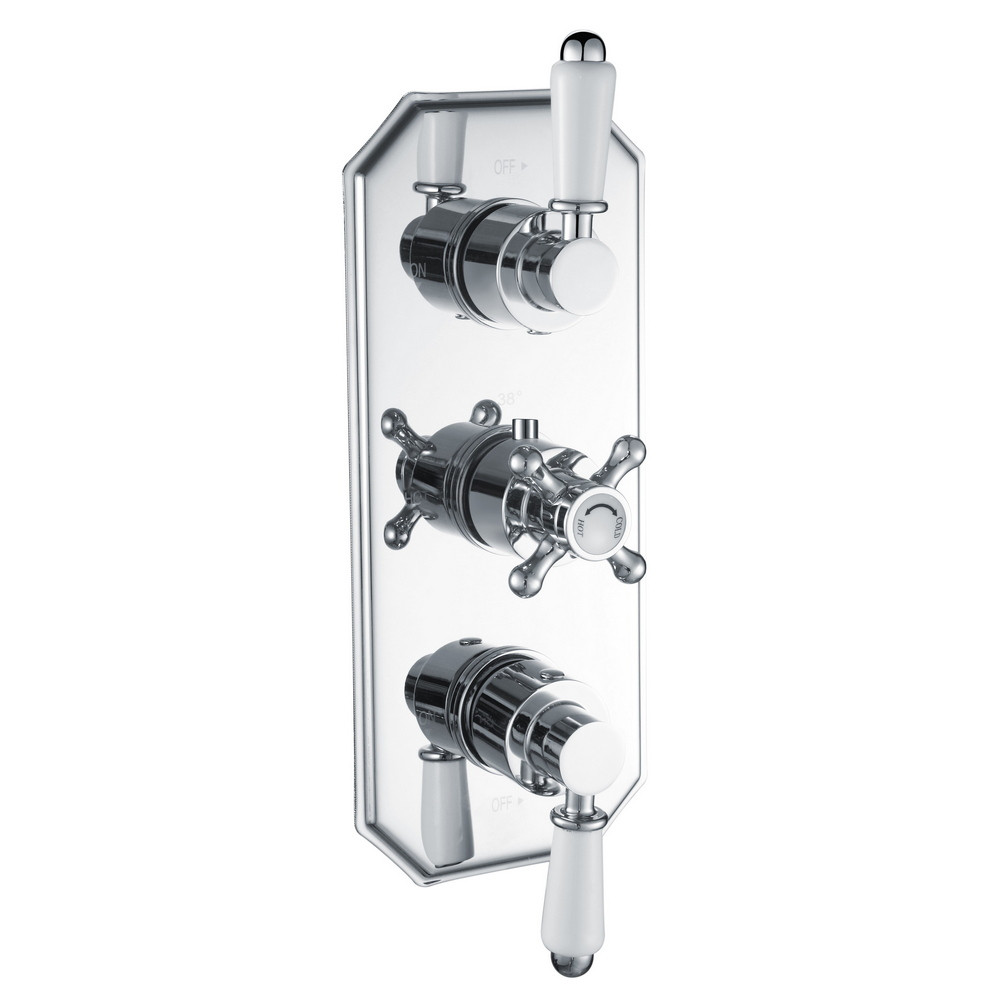 Ajax Beelsby Traditional Two Outlet Chrome Concealed Shower Valve