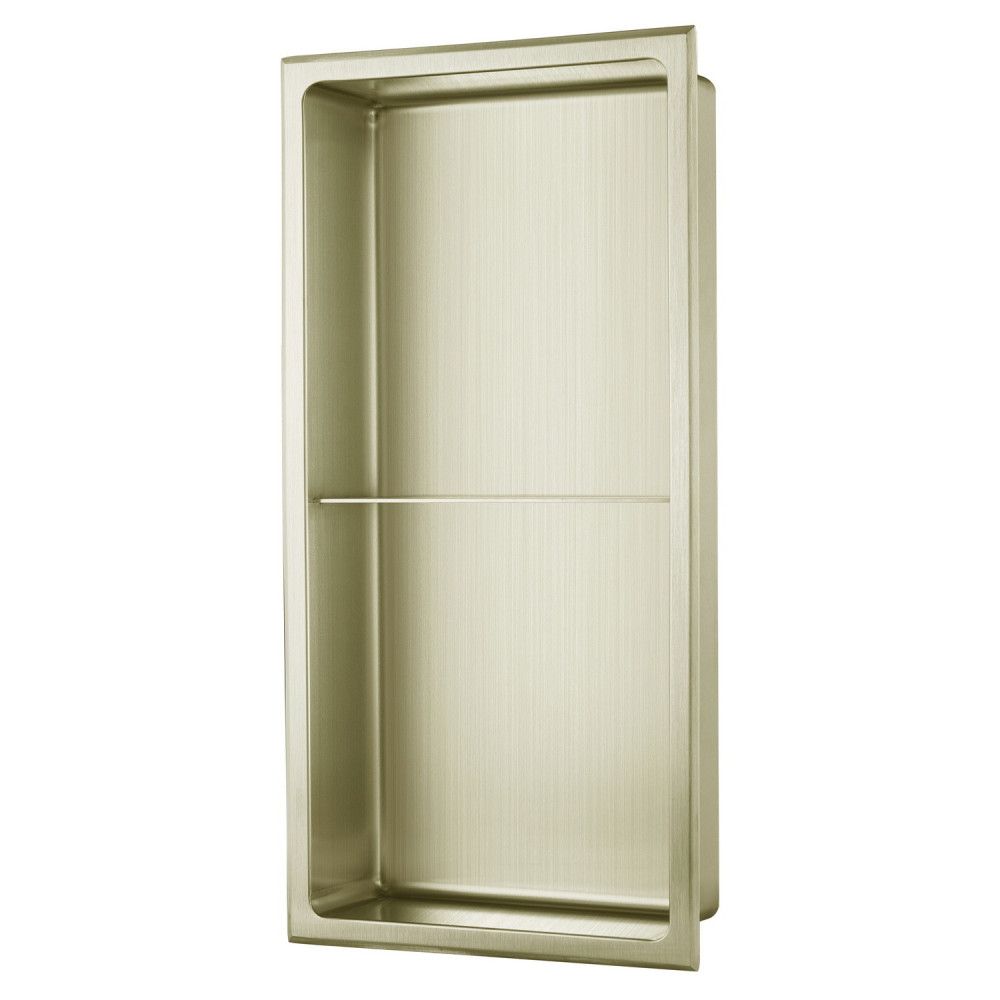 Ajax Brushed Brass 305 x 610mm Shower Niche