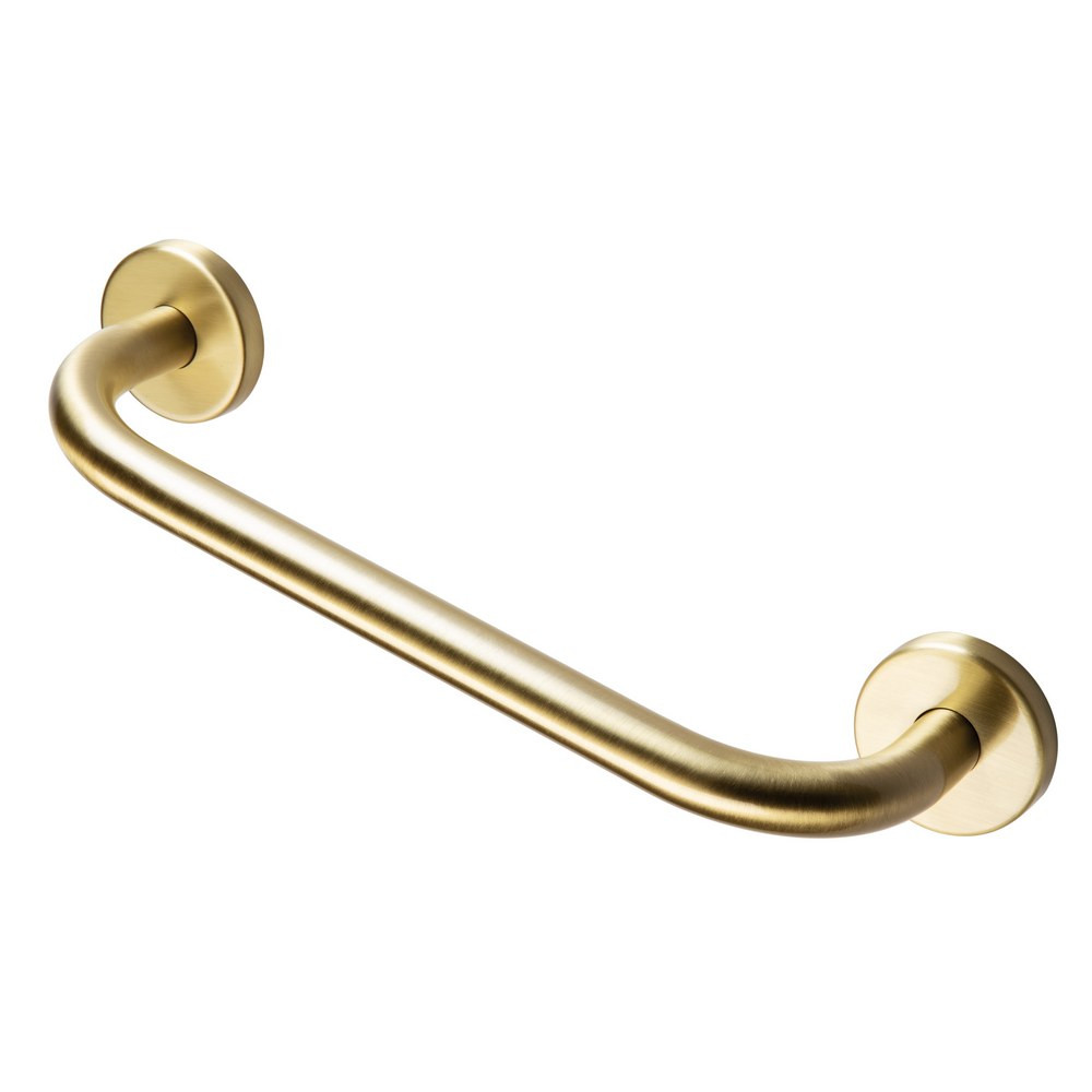 Ajax Brushed Brass 330mm Bathroom Grab Bar