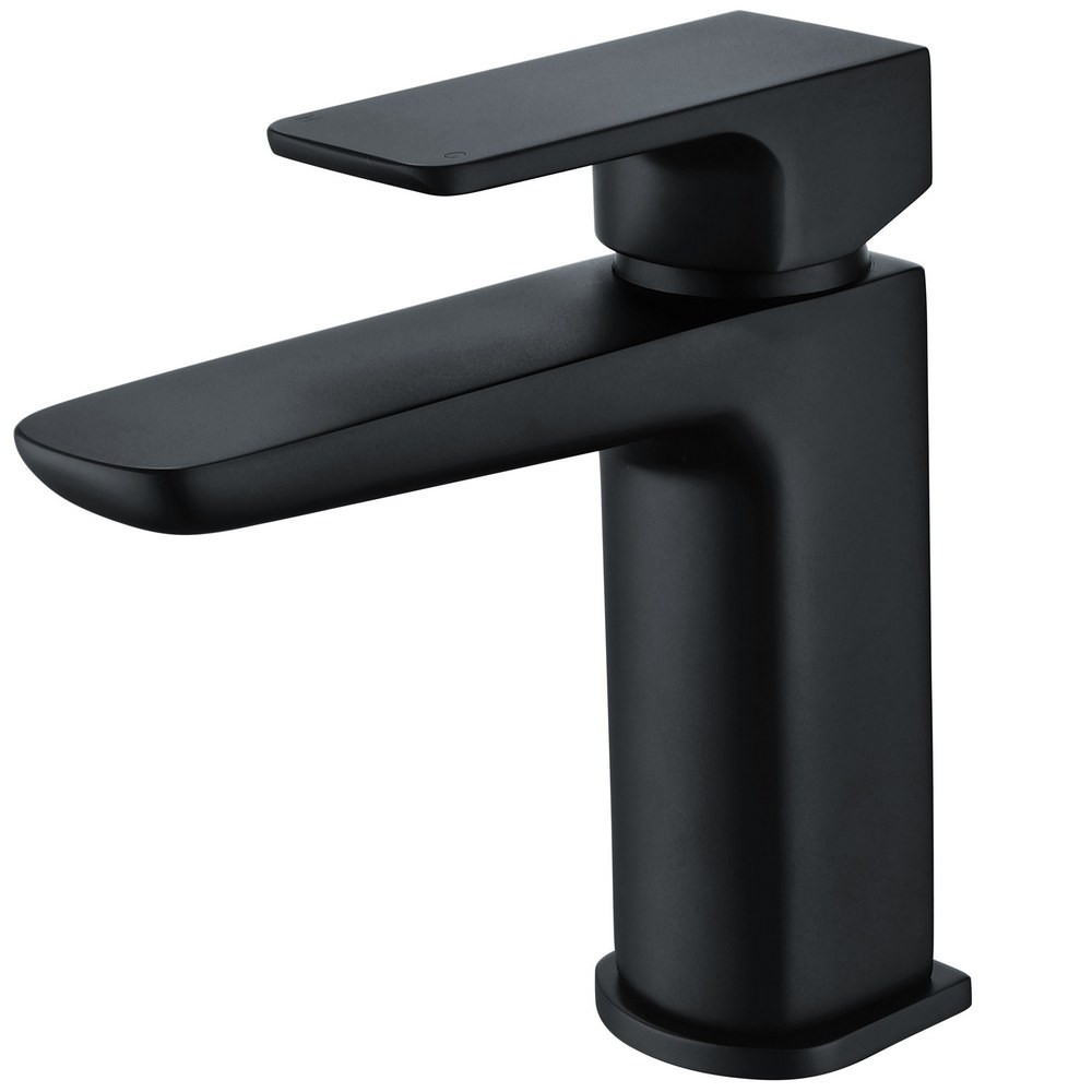 Ajax Burgh Matt Black Basin Mixer with Waste (1)