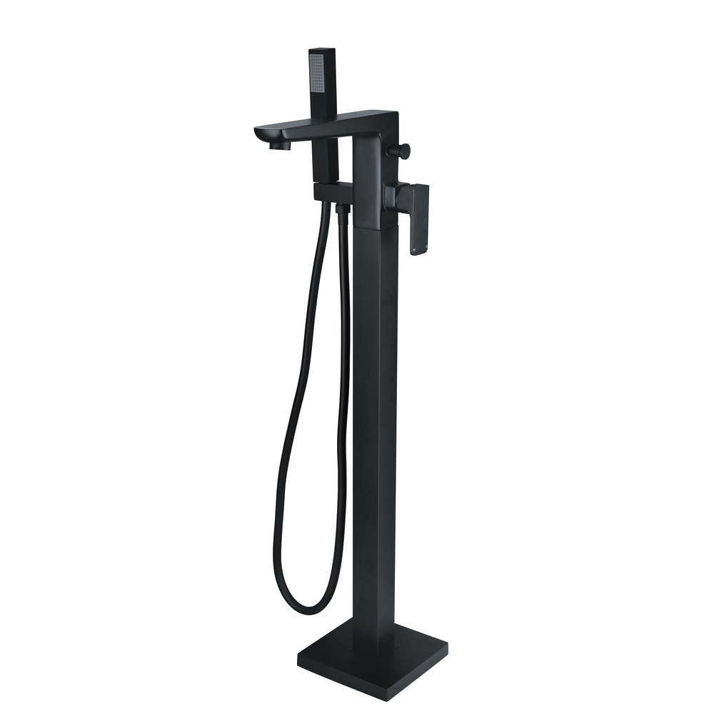 Ajax Burgh Matt Black Floorstanding Bath Shower Mixer (1)