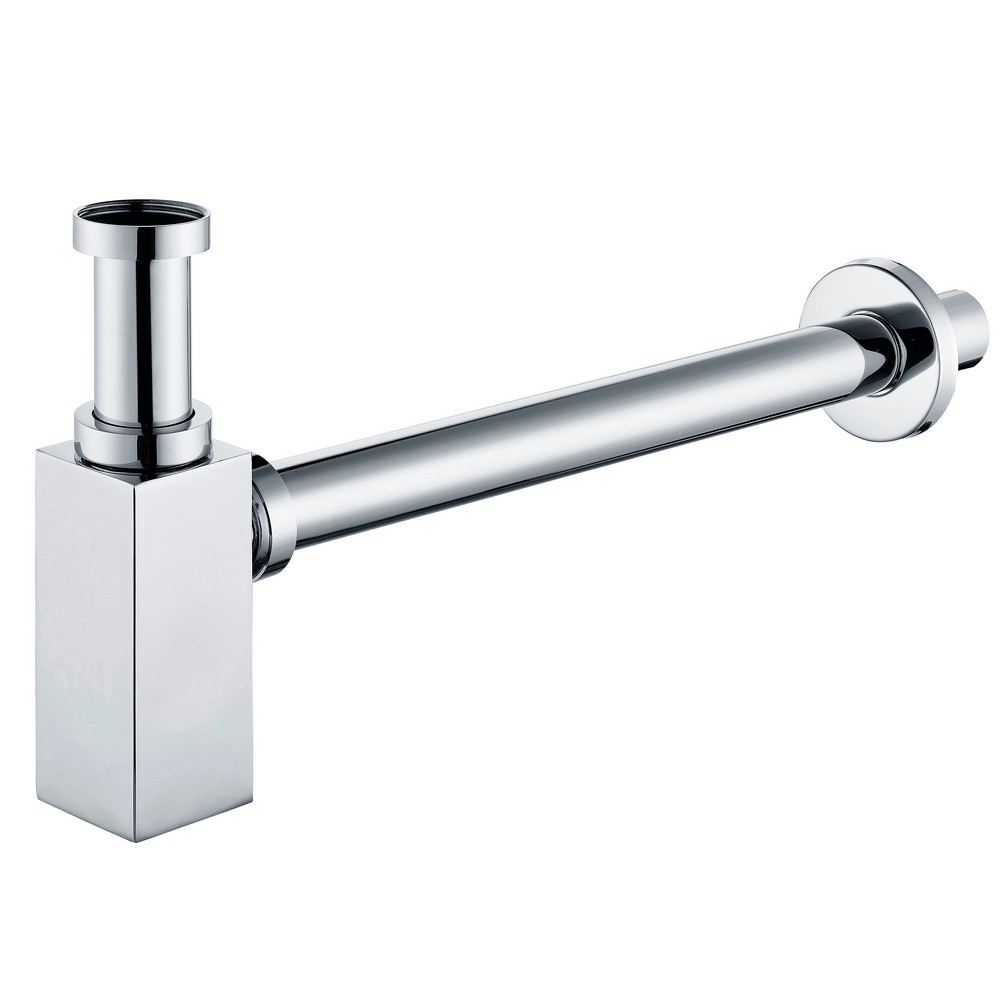 Ajax Chrome Modern Squared Bottle Trap