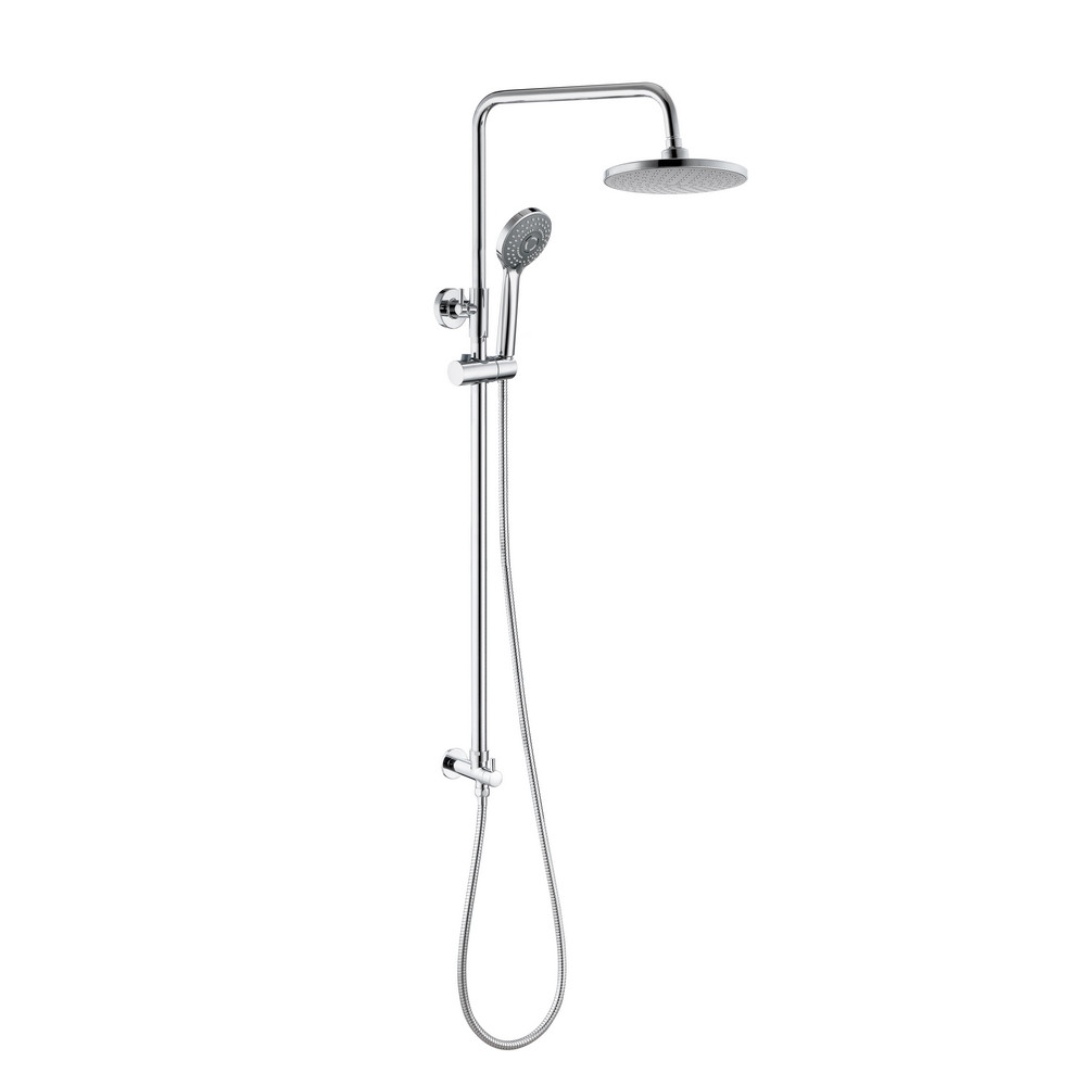Ajax Chrome Round Slider Rail Kit with Handset and Overhead (1)
