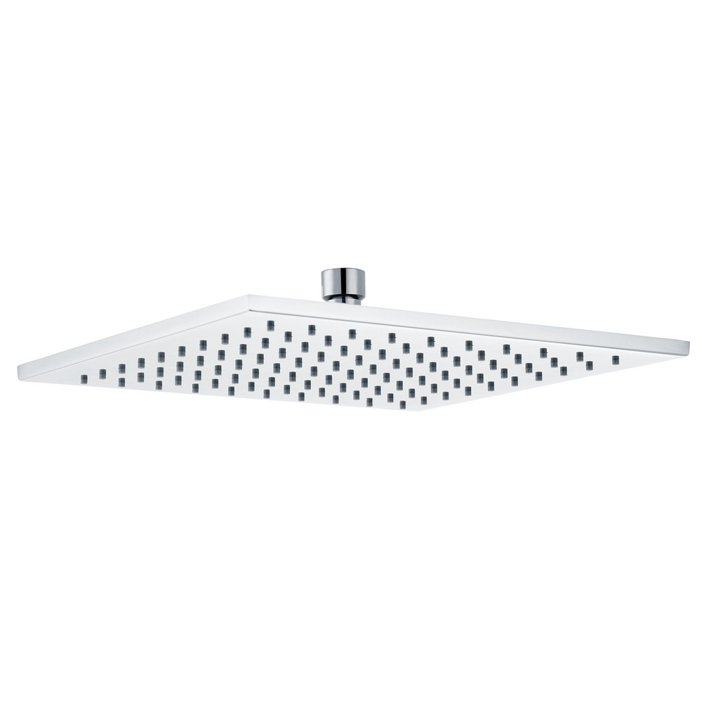 Ajax Hedon Chrome Squared 250mm Brass Fixed Shower Head
