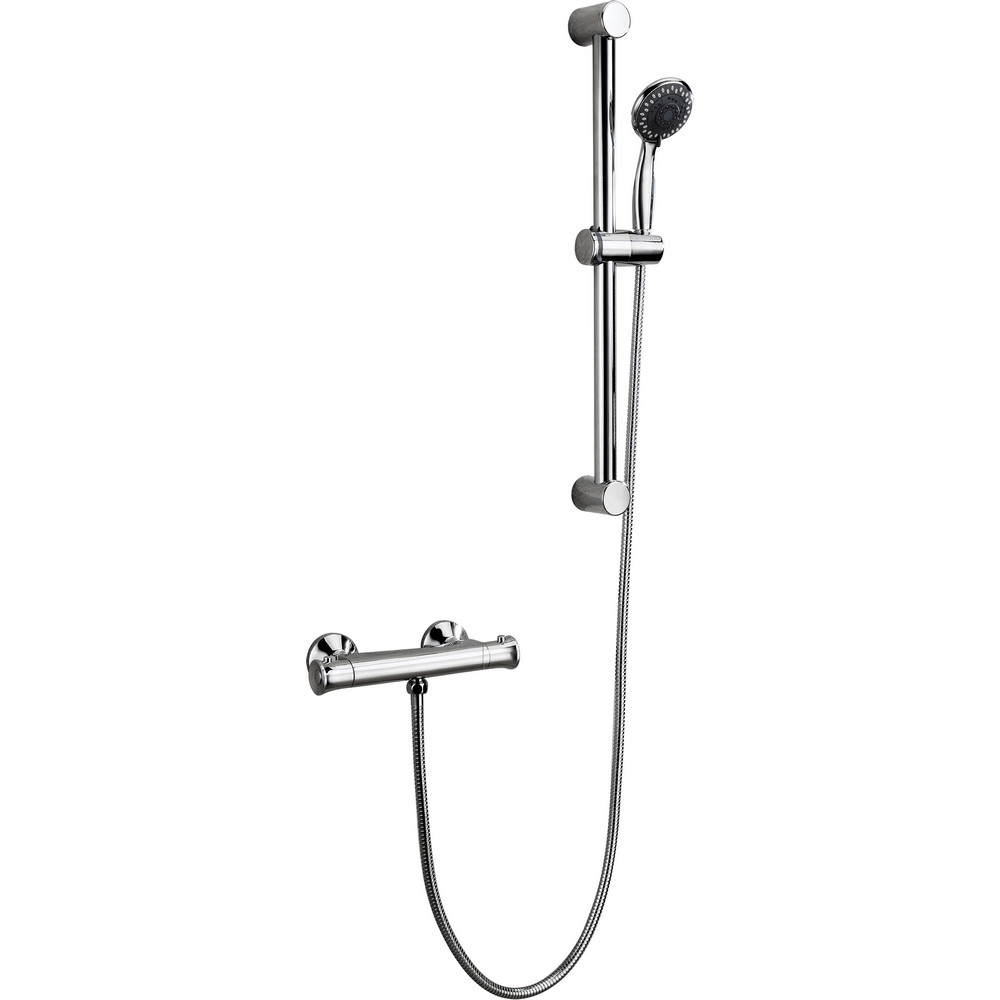 Ajax Croxby Low Pressure Chrome Thermostatic Bar Mixer Shower (1)