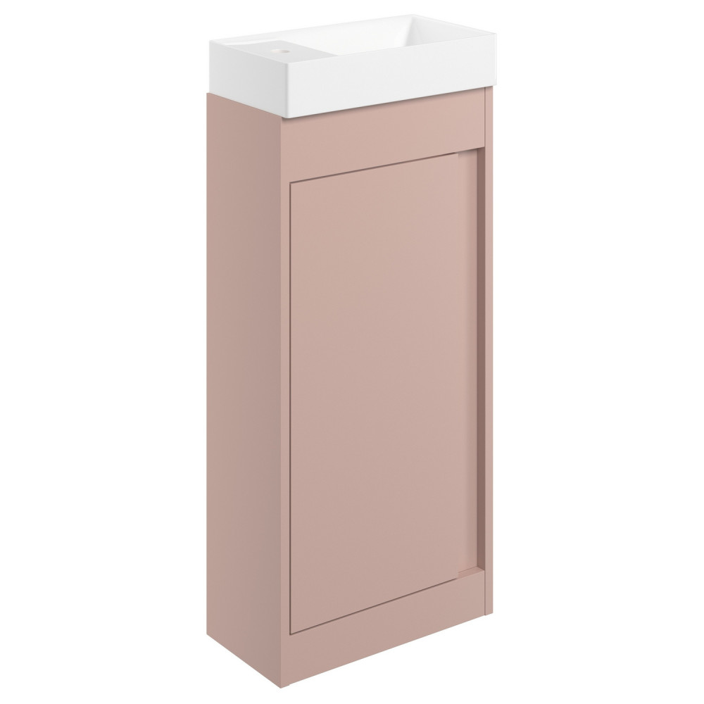 Ajax Elsham 400mm Matt Antique Rose Floor Standing Vanity Unit and Basin
