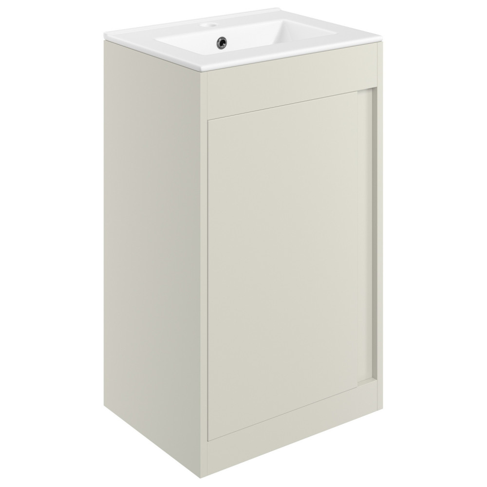 Ajax Elsham 500mm Matt Latte Floor Standing Vanity Unit and Basin