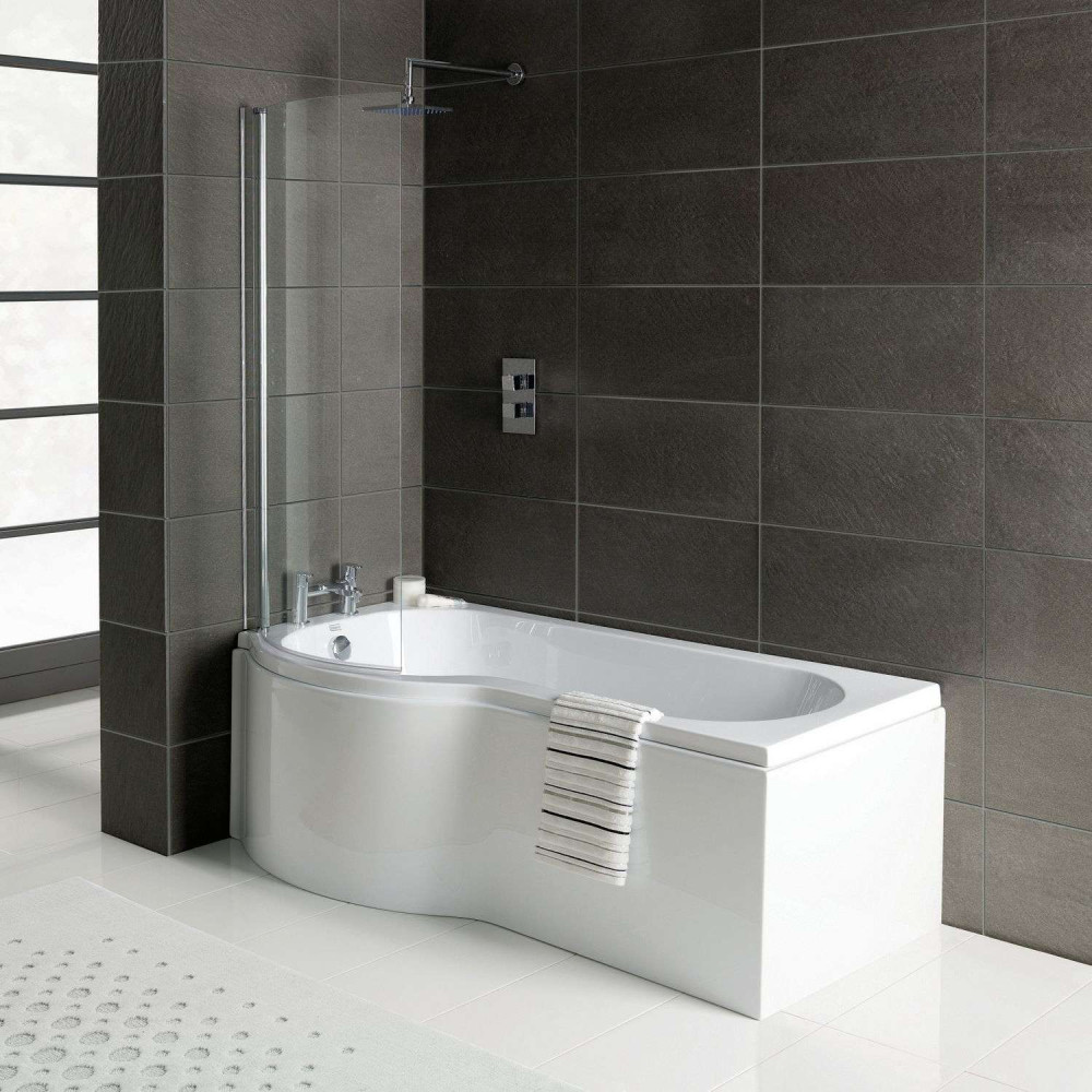 Ajax Essentials P Shaped Left Hand 1700 x 700mm Shower Bath Set