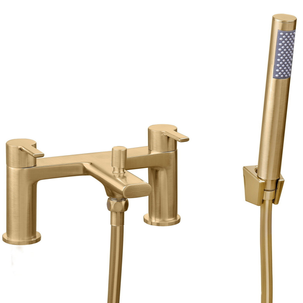 Ajax Freshney Bath Shower Mixer in Brushed Brass